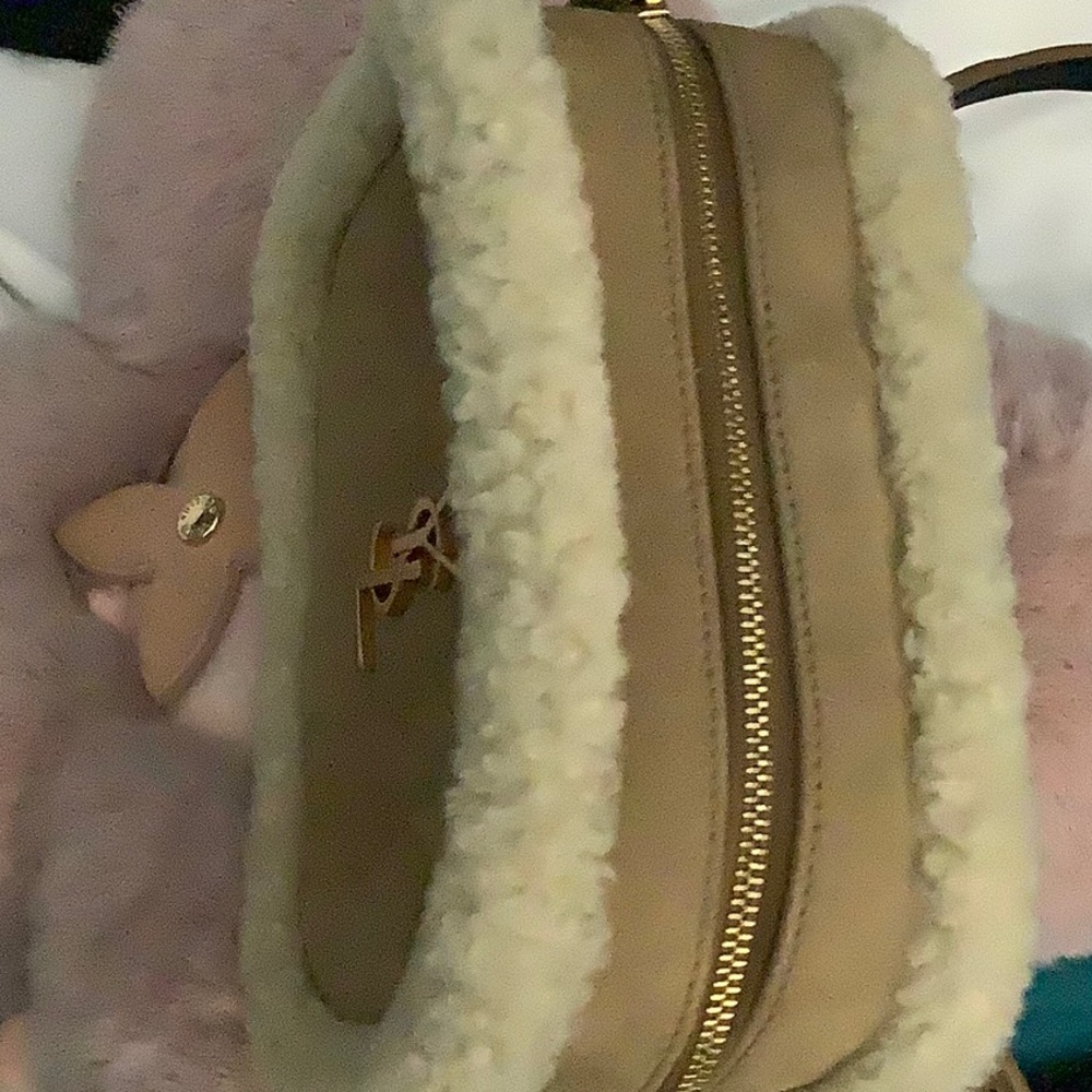 Yves Saint Laurent Tan Crossbody Bag with Gold Logo - Picture 7 of 7